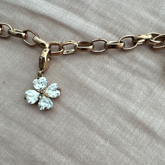 👀rare Folli Follie silver 925 rose gold plated bracelet with charms - Picture 4 of 7